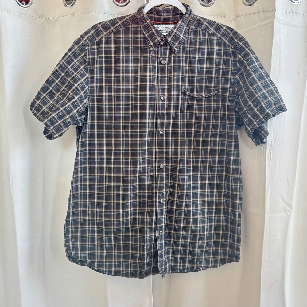 Columbia Mens‎ Plaid Button Up Shirt Oversized Medium Western Workwear 19896
